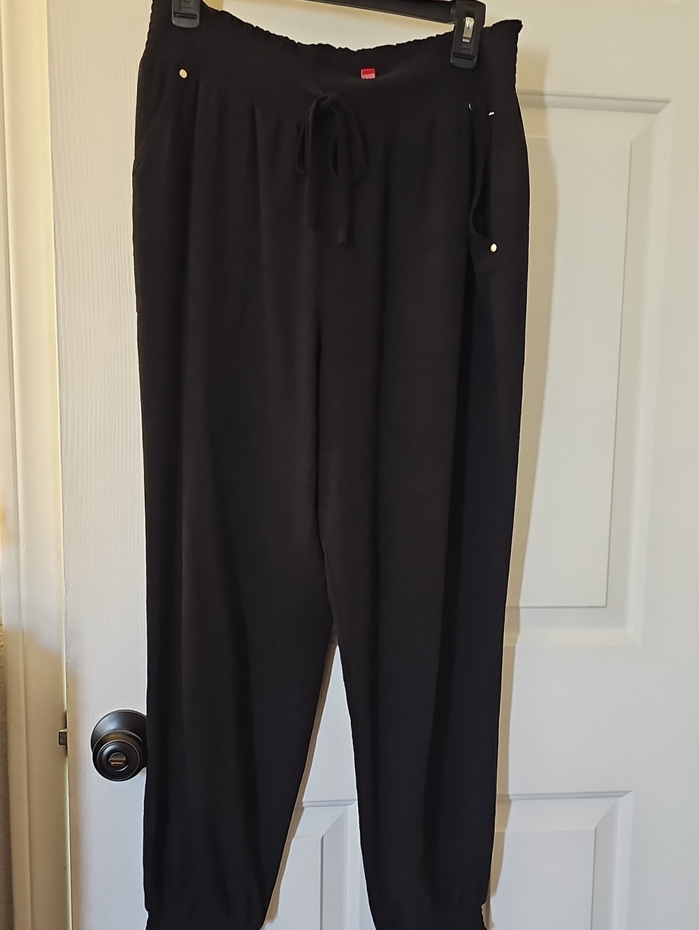Women's Guess Black Drawstring Waist Pants